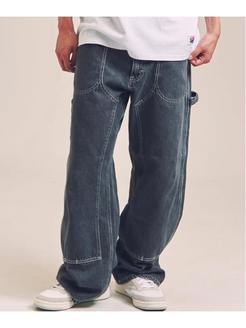 SELECT BRANDS Lee/リー DOUBLEKNEE WIDE PAINTER(MENS) ジャックローズ パンツ その他のパンツ ブラック ブルー【送料無料】
