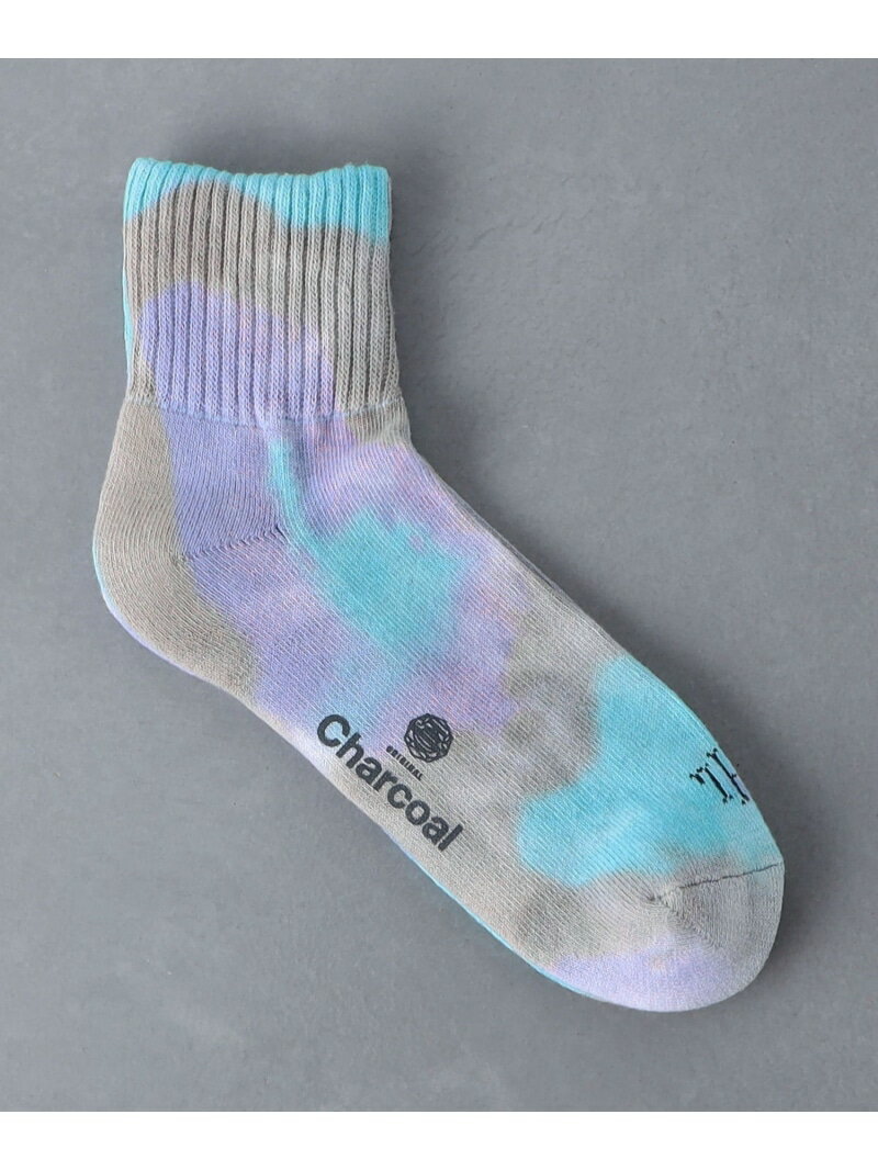 楽天Rakuten Fashion MenUNITED ARROWS ＜ORIGINAL Charcoal＞Pile Anklet TIE DYE SOCKS 2/パイル アンクル タイダイ ソックス ユナイテッドアローズ 靴下・レッグウェア 靴下 ブルー ピンク