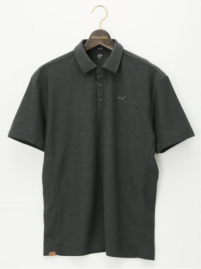 GRAND-BACK 【大きいサイズ】エドウィン ゴルフ/EDWIN GOLF ドライミックス パイル半袖ポロシャツ タカキュー トップス ポロシャツ ネイビー グレー ピンク【送料無料】
