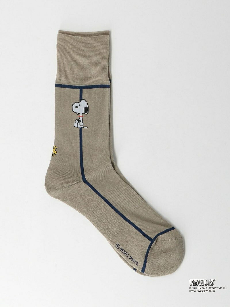 UNITED ARROWS green label relaxing 【WEB限定】＜CHICSTOCKS*SNOOPY＞1970s ソックス ユナイテッドアローズ グリーンレーベルリラクシング ファッショングッズ ソックス/靴下 ブラウン ホワイト