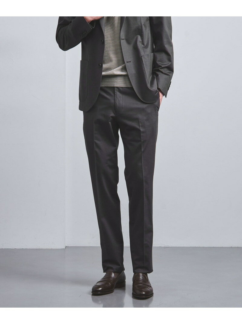 【SALE／30%OFF】UNITED ARROWS 46ゲージ ギャバジン ノープリーツ スラックス COMFORT EASY-MODEL -撥水- ユナイテッドアローズ スーツ・フォーマル スーツパンツ グレー ネイビー【RBA_E】【送料無料】