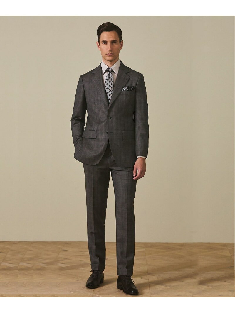 GOTAIRIKU 【ZEGNA/ゼニア】エレクタ スーツ(ブラウンチェック) ゴタイリク スーツ・フォーマル セットアップスーツ ベージュ【送料無料】