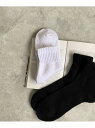 WEGO MEN'S カラーアンクルソックス(A) ウィゴー 靴下・レッグウェア 靴下 ブラック ホワイト