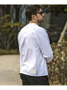 1PIU1UGUALE3 RELAX 1PIU1UGUALE3 RELAX/レザーパッチシルケットロングTシャツ シフォン トップス カットソー・Tシャツ ホワイト ベージュ ブラック【送料無料】