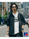 JOURNAL STANDARD relume 吸水速乾 RUSSELL ATHLETIC 別注 Dri-Power(R) ベースボールシャツ ジャーナル スタンダード レリューム トップス シャツ・ブラウス ブラック ブルー グレー【送料無料】