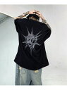 NOWLE NOWLE/(M)「NOWLE」Spiky グラフィック プリント 半袖 Tシャツ チェルカ トップス カットソー・Tシャツ ホワイト ブラック
