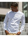 1PIU1UGUALE3 RELAX 1PIU1UGUALE3 RELAXスタックロゴロングTシャツ シフォン トップス カットソー・Tシャツ ブラック ホワイト カーキグリーン【送料無料】