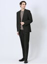 m.f.editorial ウール混 スリムフィット 2ボタン2ピーススーツ 千鳥こげ茶 【25SS】 メンズ セットアップ ジャケット ビジネス カジュアル ...
