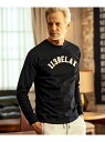 【SALE/30%OFF】1PIU1UGUALE3 RELAX (M)1PIU1UGUALE3 RELAX/UST-23058 サガラ刺繍アーチロゴロングTシャツ シフォン トップス カットソー・Tシャツ ホワイト ブラック【RBA_E】【送料無料】