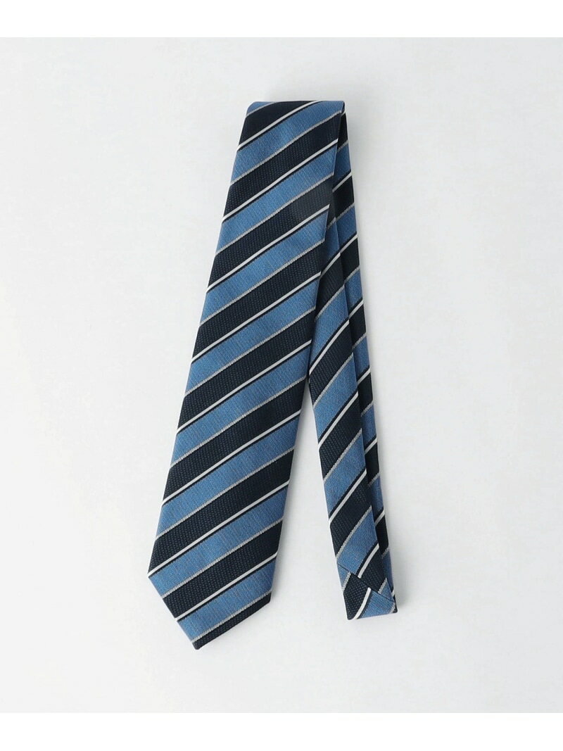UNITED ARROWS green label relaxing <Alessandro Masi>8.0cm ストライプ ネクタイ ユナイテッドアローズ グリーンレーベルリラクシング スーツ・フォーマル ネクタイ・蝶ネクタイ ネイビー ブラウン パープル【送料無料】