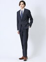 m.f.editorial ウール混 スリムフィット 2ボタン2ピーススーツ チェック紺 【25SS】 メンズ セットアップ ジャケット ビジネス カジュアル ...