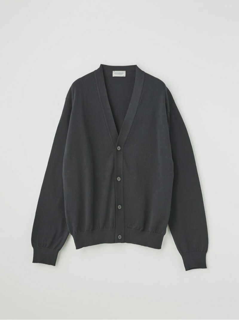 JOHN SMEDLEY V-neck Long sleeved Cardigan ｜ S4578 ｜ 24G SWEATER SERIES ジョンスメドレー トップス ニット ブラック【送料無料】