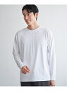 IKKA LOUNGE リンクスジャカード市松ロンT イッカ トップス カットソー・Tシャツ ホワイト グリーン ブラック グレー【先行予約】*