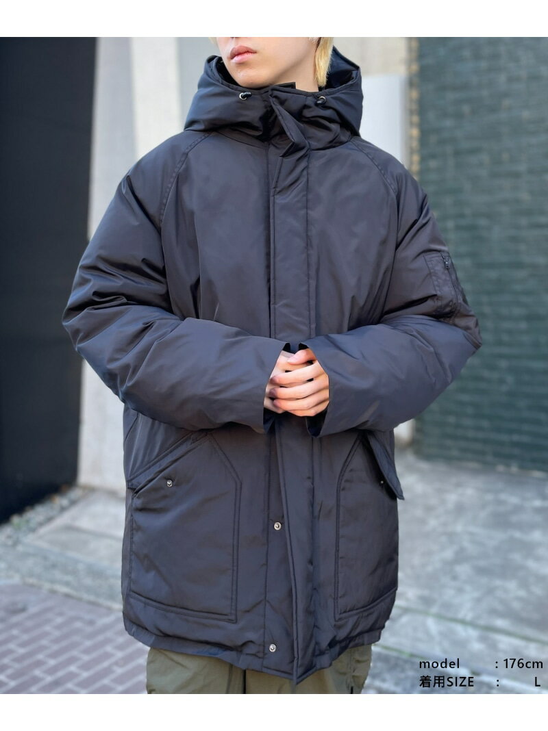 【SALE/40%OFF】MAISON CLUB SETUP7/■Cruiser Hooded Jacket フェイクダウンフーデッドコート 中綿 長袖 重アウター 軽量 セットアップセブン ジャケット・アウター ダウンジャケット・ダウンベスト ブラック グレー【RBA_E】【送料無料】