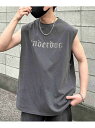 Confirm Confirm ヴィンテージライク レトロプリントアソート ノースリーブ シフォン トップス カットソー・Tシャツ ブラウン ブラック【送料無料】