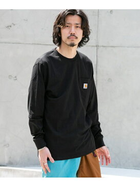 Sonny Label carharttLONG-SLEEVEPOCKETT-SHIRTS サニーレーベル カットソー Tシャツ ホワイト ブラック【送料無料】