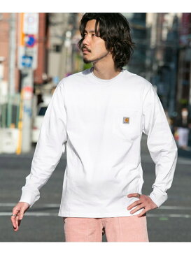 Sonny Label carharttLONG-SLEEVEPOCKETT-SHIRTS サニーレーベル カットソー Tシャツ ホワイト ブラック【送料無料】