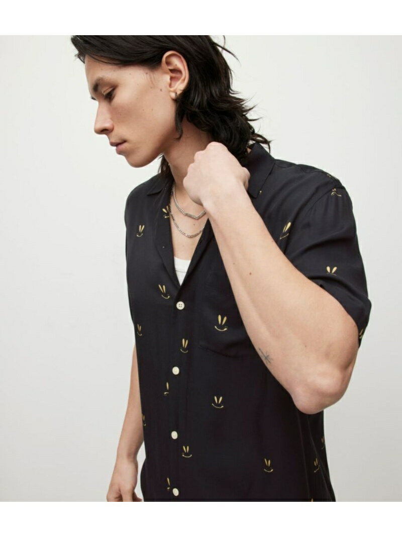 【SALE／40%OFF】ALLSAINTS (M)EMOTIVE SS SHIRT オールセインツ トップス シャツ・ブラウス ブラック【RBA_E】【送料無料】