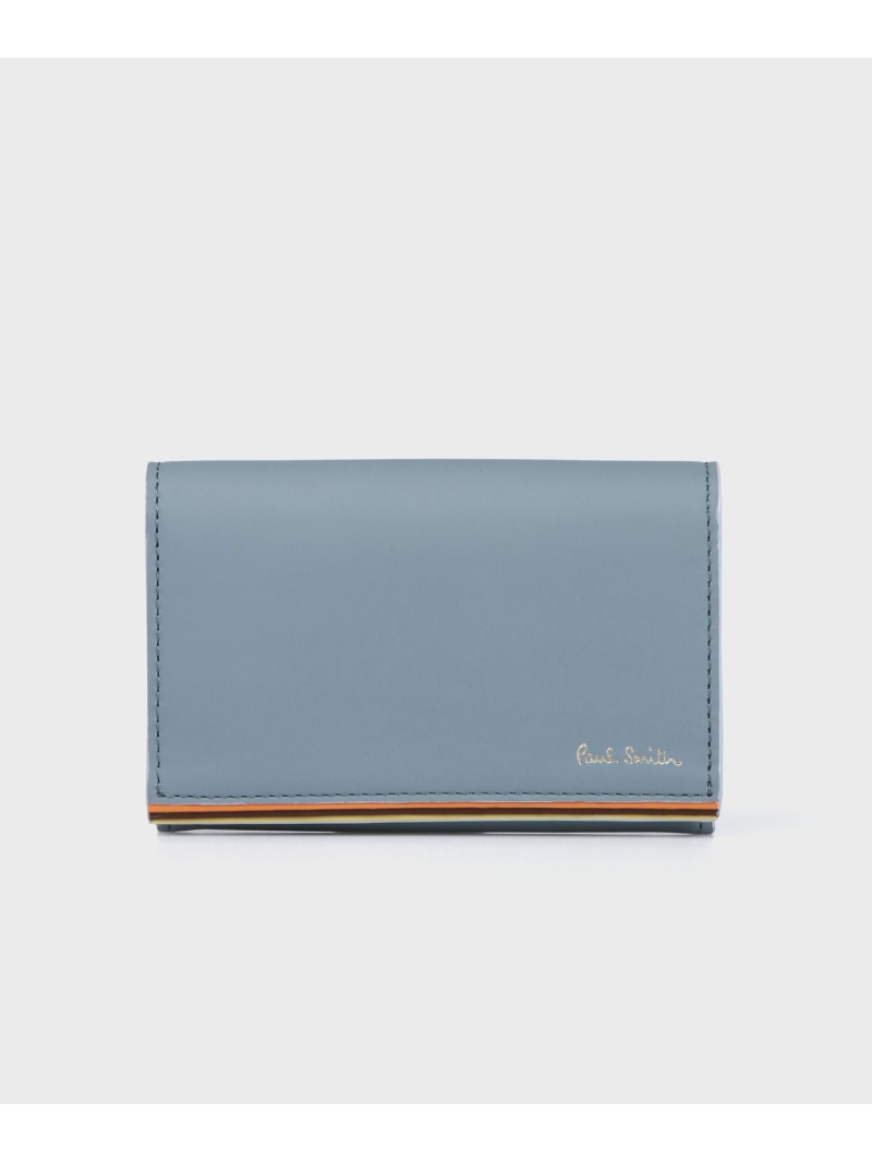 ポールスミス名入れ名刺入れ 【SALE／30%OFF】Paul Smith 【公式】レイヤードストライプ 名刺入れ ポール・スミス　アウトレット 財布・ポーチ・ケース その他の財布・ポーチ・ケース ブルー オレンジ【RBA_E】【送料無料】