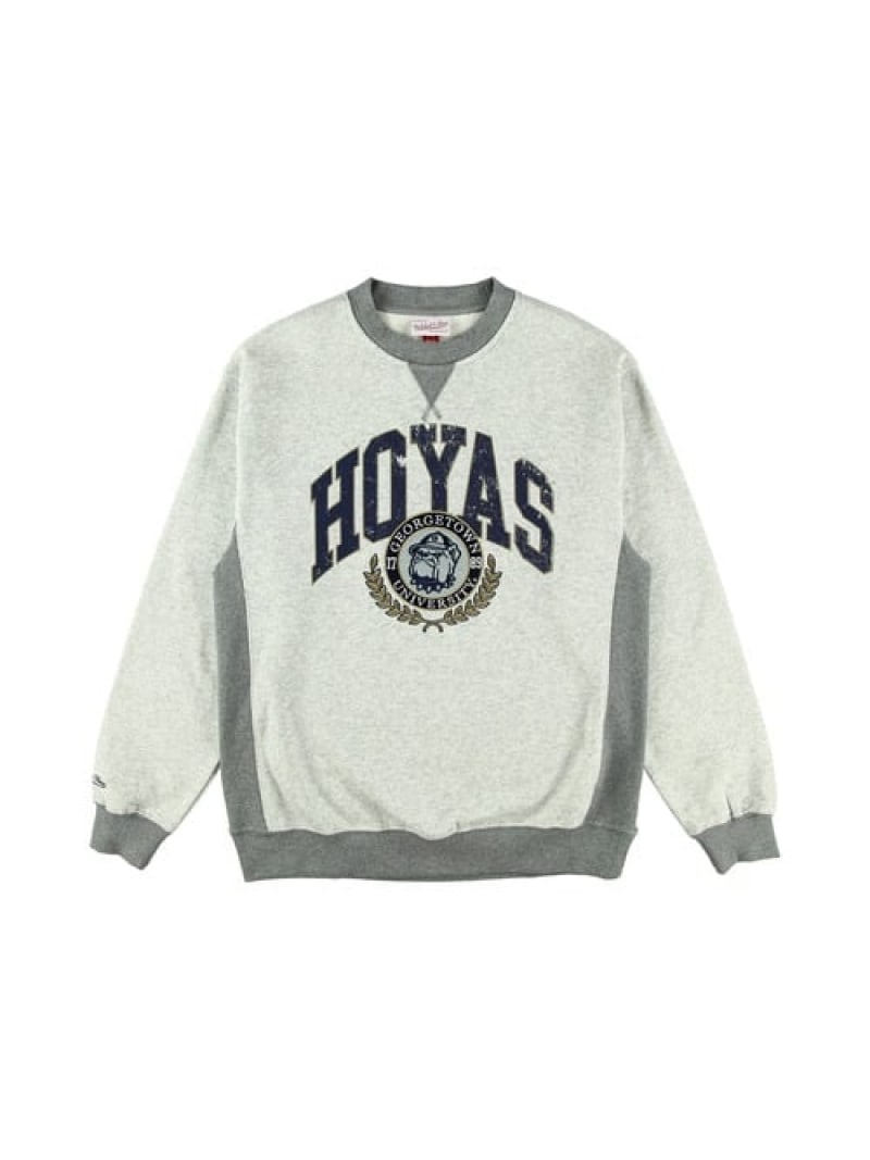 Mitchell & Ness W[W^E v~A t[XN[ Be[WS NCAA PREMIUM FLEECE CREW VINTAGE LOGO GEORGETOWN [L[[GXG[ gbvX ̑̃gbvX O[yz