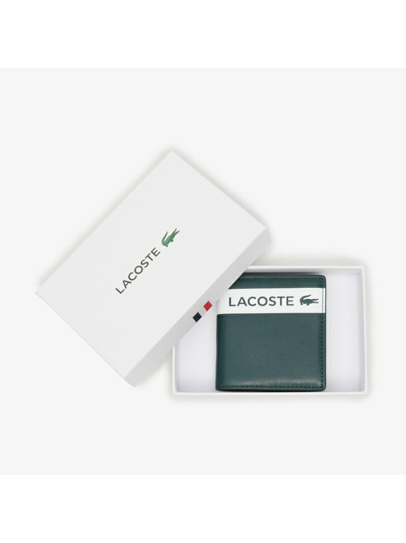 ラコステ 小銭入れ メンズ 【SALE／50%OFF】LACOSTE ステッカープリント3つ折りコインケース ラコステ 財布・ポーチ・ケース コインケース・小銭入れ・札入れ グリーン ブラック ブルー【RBA_E】【送料無料】