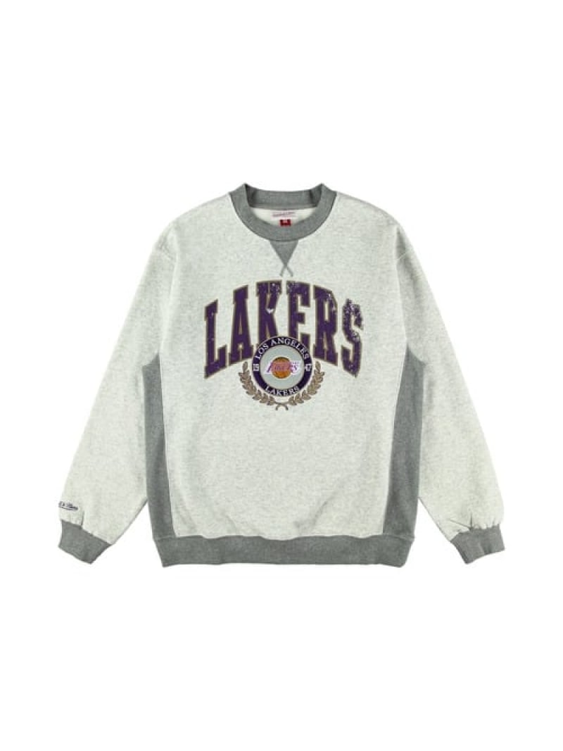 Mitchell & Ness CJ[Y v~A t[XN[ Be[WS NBA PREMIUM FLEECE CREW VINTAGE LOGO LAKERS [L[[GXG[ gbvX ̑̃gbvX O[yz