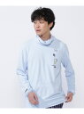PEARLY GATES ソマルティソロナストレッチカノコ長袖オフタートルネックカットソー パーリーゲイツ トップス その他のトップス ホワイト ネイビー ブル...
