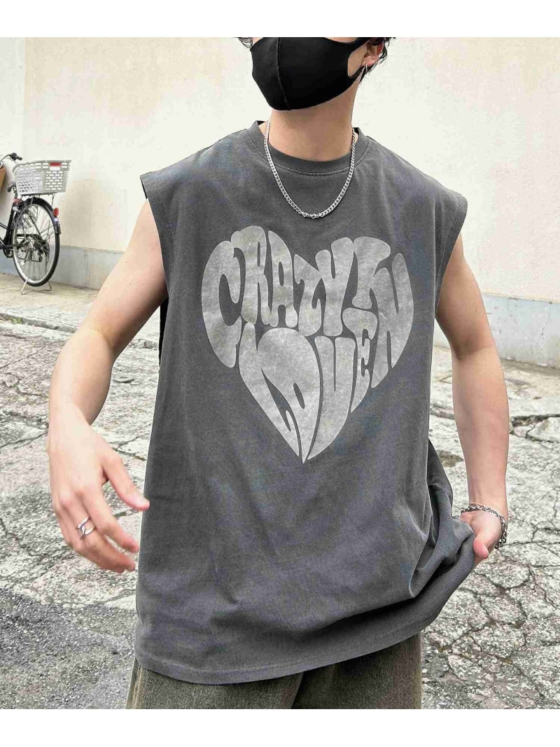 Confirm Confirm ヴィンテージライク レトロプリントアソート ノースリーブ シフォン トップス カットソー・Tシャツ ブラック ブラウン【送料無料】