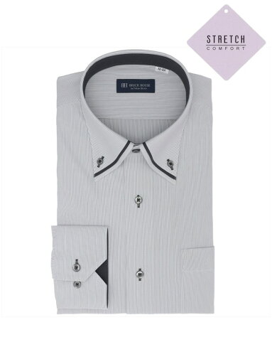 【SALE/37%OFF】BRICK HOUSE by Tokyo Shirts 【ストレッチ】 ボタンダウン 長袖 形態安定 ニットシャツ BM01I701AB16B2N-34 トーキョーシャツ スーツ・フォーマル Yシャツ・カッターシャツ グレー【RBA_E】 【SALE/37%OFF】BRICK HOUSE by Tokyo Shirts 【ストレッチ】 ボタンダウン 長袖 形態安定 ニットシャツ BM01I701AB16B2N-34 トーキョーシャツ スーツ・フォーマル Yシャツ・カッターシャツ グレー【RBA_E】
