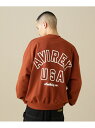 アビレックス トレーナー メンズ 【SALE／30%OFF】AVIREX AVIREX USA CREW NECK SWEAT / アヴィレックス クルーネック スウェット アヴィレックス トップス スウェット・トレーナー ブラウン グリーン グレー ホワイト【RBA_E】【送料無料】