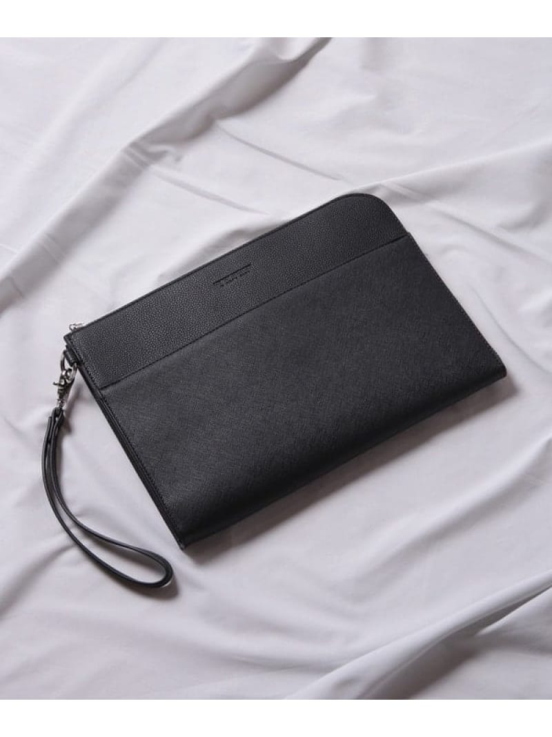 【SALE／50%OFF】UNION STATION サフィアーノレザークラッチバッグ メンズ ビギ バッグ クラッチバッグ ブラック【RBA_E】