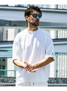 1PIU1UGUALE3 RELAX 1PIU1UGUALE3 RELAX シフォン トップス カットソー・Tシャツ ホワイト ブラック【送料無料】