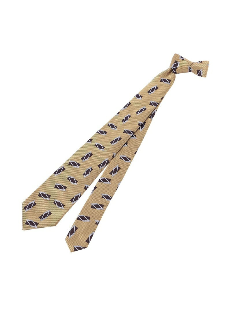 Paul Stuart ネクタイ/中紋柄(幾何学模様) ポール・スチュアート スーツ・フォーマル ネクタイ・蝶ネクタイ パープル ベージュ【送料無料】のサムネイル