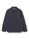 BEAMS GOLF PURPLE LABEL B.G.THREE / ALL-TIME ナイロン パデット シャツ ビームス ゴルフ トップス スウェット・トレーナー ネイビー ブラック【送料無料】