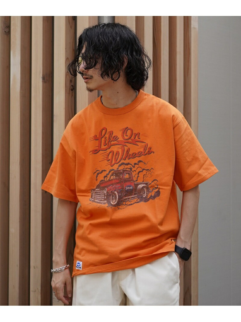 ySALE^30%OFFzSchott T-SHIRT LIFE ON WHEELS/TVc 