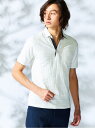 【SALE/30%OFF】HIDEAWAYS NICOLE リンクスチェックスキッパーポロシャツ ニコル トップス ポロシャツ ホワイト ネイビー レッド ブラ...
