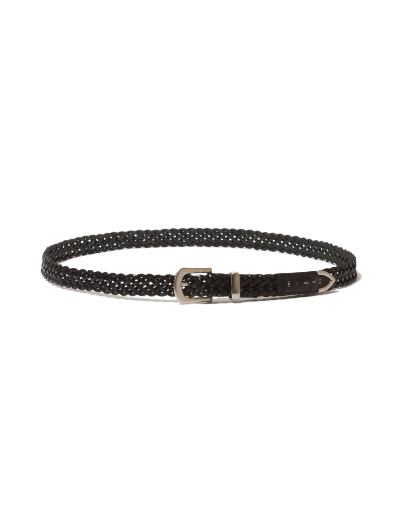THE CRIMIE LEATHER WOVEN BELT ガーデン ファッション雑貨 ベルト ブラック【送料無料】