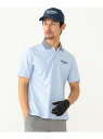 ビームス BEAMS GOLF PURPLE LABEL ＜MEN＞BEAMS GOLF PURPLE LABEL / 襟裏ロゴ へリンボーン ポロシャツ ビームス ゴルフ トップス スウェット・トレーナー ブルー ホワイト ネイビー【送料無料】