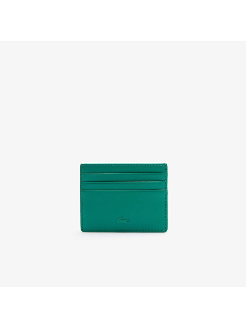 【SALE／30%OFF】LACOSTE FGシーズナル カラーブロックレザーカードホルダー ラコステ 財布/小物 パスケース/カードケース オレンジ グリーン【RBA_E】【送料無料】