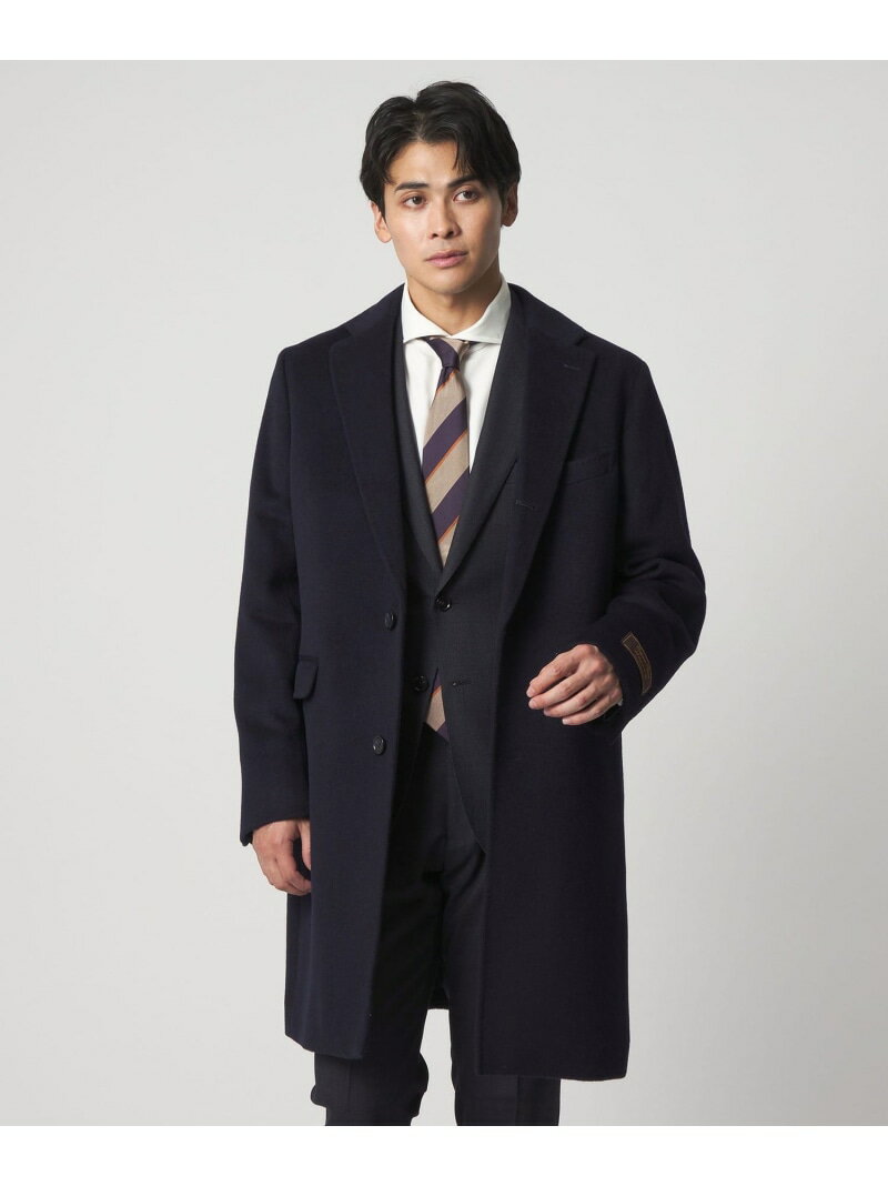 a day in the life カシミヤブレンド チェスターコート＜A DAY IN THE LIFE＞ ユナイテッドアローズ アウトレット ジャケット・アウター チェスターコート ネイビー【送料無料】