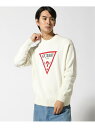 GUESS JEANS GUESS JEANS ロゴ セーター(M)GJ Big Triangle Sweater ゲス トップス ニット ホワイト ブラック ...