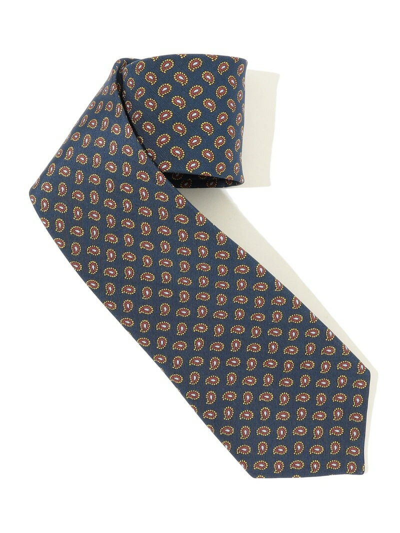 TOMORROWLAND GOODS Atkinsons アイリッシュポプリン ペイズリー柄ネクタイ トゥモローランド スーツ・..