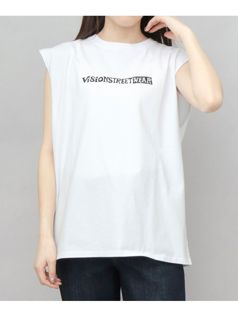 VISION STREET WEAR ビジョンストリートウェア ノースリーブ Tシャツ メンズ レディース ロゴt エー.エム.エス. トップス ノースリーブ・...