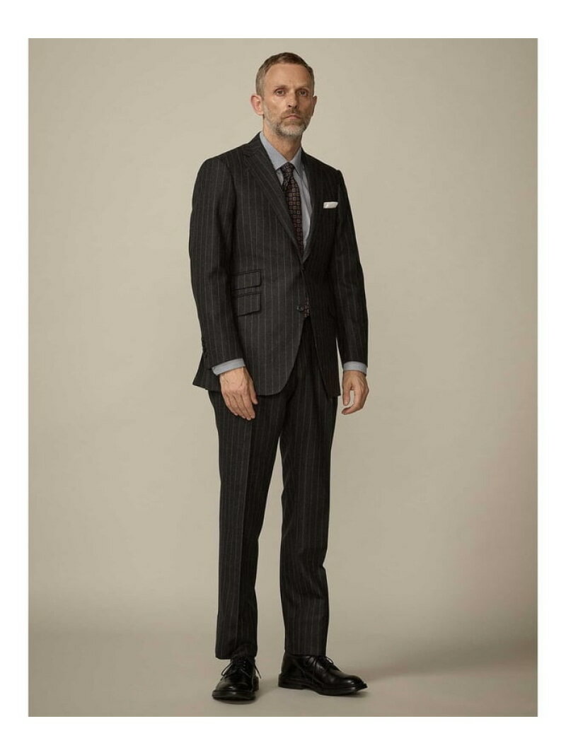 【SALE／30%OFF】Aquascutum MEN 【UK Traditional】Gray Chalk Stripe Suit アクアスキュータム スーツ・フォーマル セットアップスーツ グレー【RBA_E】【送料無料】