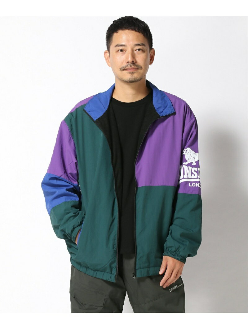 ロンズデール 【SALE／30%OFF】LONSDALE LONSDALE/(U)ナイロンワッシャーカラーブロックトレーニングジャケット/セットアップ対応 グリーンスクエア ジャケット・アウター ブルゾン・ジャンパー グリーン パープル ブラック【RBA_E】【送料無料】