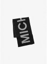 マイケルコース マフラー 【SALE／70%OFF】MICHAEL KORS オーバーサイズ マイケルコース ヤーンダイ マフラー マイケル・コース ファッション雑貨 マフラー・ストール・ネックウォーマー ブラック【RBA_E】【送料無料】