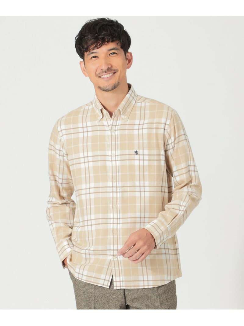 【SALE/37%OFF】THE SCOTCH HOUSE コットンウールカイリーンシャツ ザ・スコッチハウス トップス シャツ・ブラウス ベージュ【RBA_E】【送料無料】