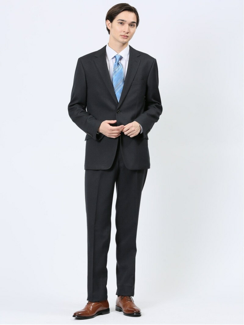 【SALE/20%OFF】TAKA-Q ストレッチウォッシャブル レギュラーフィット 2ボタン2ピーススーツ ストライプ紺 【25SS】 メンズ セットアップ ジャケット ビジネス カジュアル 通勤 仕事 タカキュー スーツ・フォーマル セットアップスーツ ネイビー【RBA_E】【送料無料】