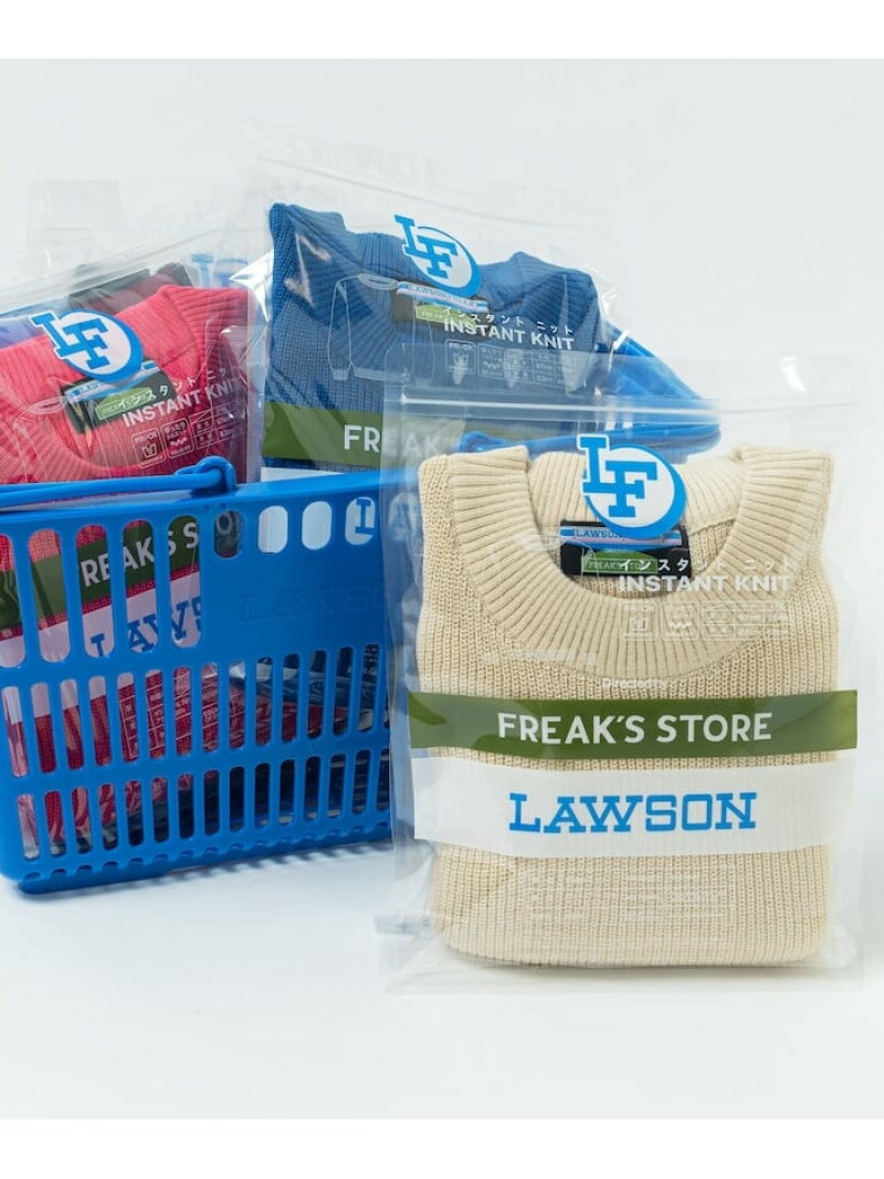 FREAK'S STORE ローソン×FREAK'S STORE RELAX FIT WASHABLE INSTANT KNIT/リラックスフィット インスタントニット 24SS フリークスストア トップス ニット ピンク ブルー ブラウン ブラックのサムネイル