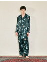 SLEEPY SLEEPY メンズガーデンフラワーロングパジャマ長袖ロングパンツ スリーピー スリーピー インナー・ルームウェア パジャマ ホワイト グレー【送...